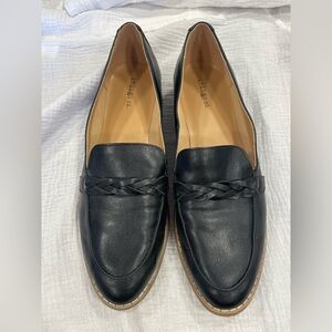 Black Braided Loafer Flats